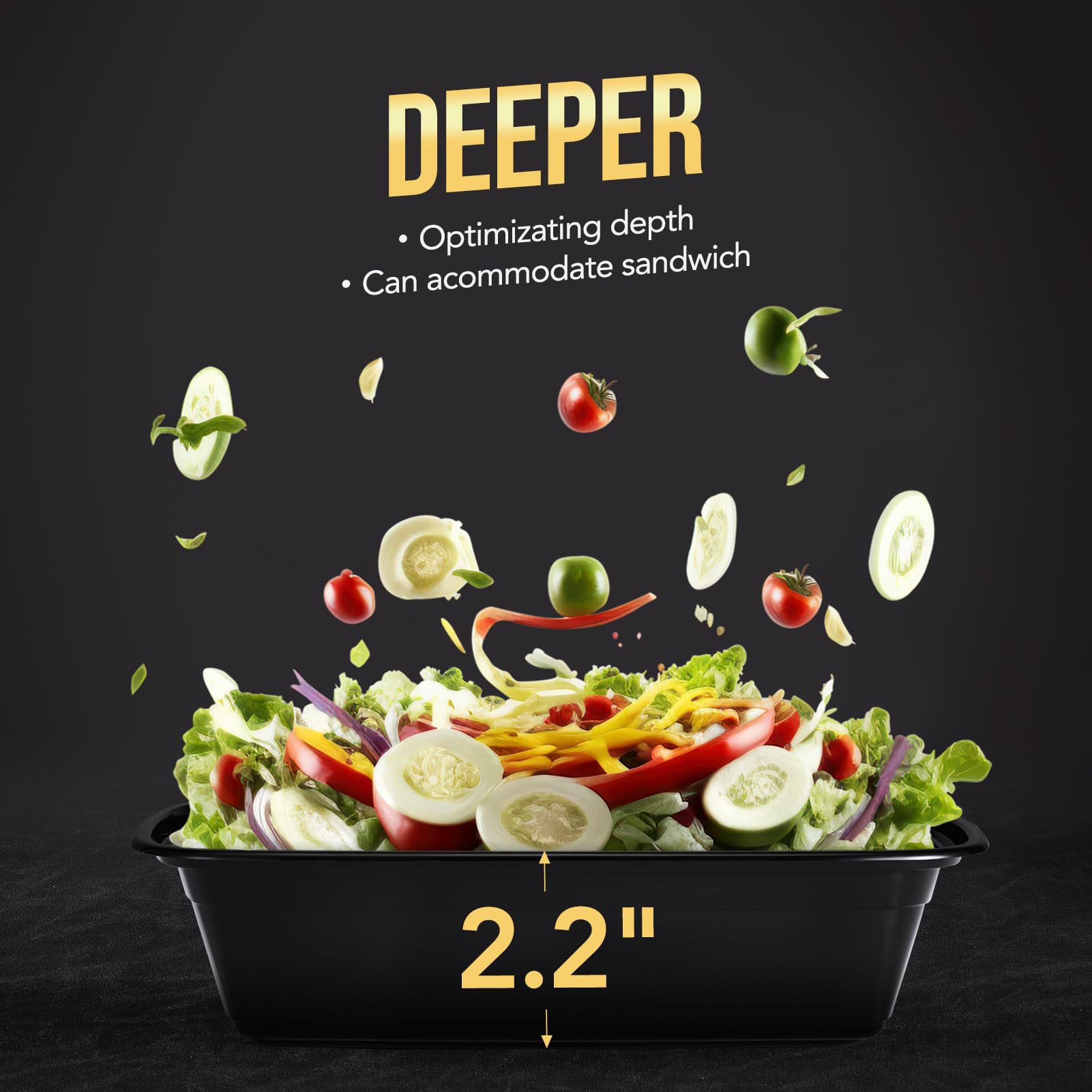 Glotoch - Paquete de 50 recipientes de preparación de comidas aptos para microondas, contenedores de 34 onzas para llevar, recipientes de preparación de alimentos con tapas para almuerzo,