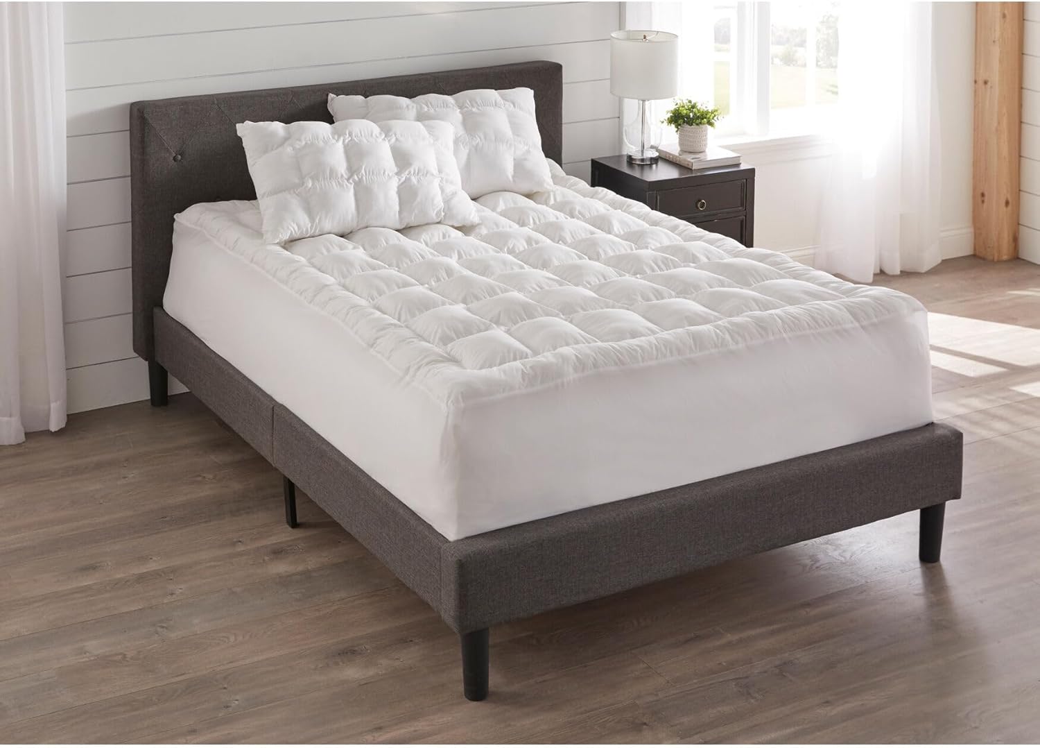 BrylaneHome Mattress Pad Queen, White Home & Kitchen
