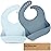 KeaBabies 2-Pack Silicone Baby Bibs for Eating - Sturdy Food-Grade Silicone Bibs for Babies Girl, Boy, Large Food Catcher, Clean & Put On Easily, Waterproof Toddler Feeding Essentials (Ocean)