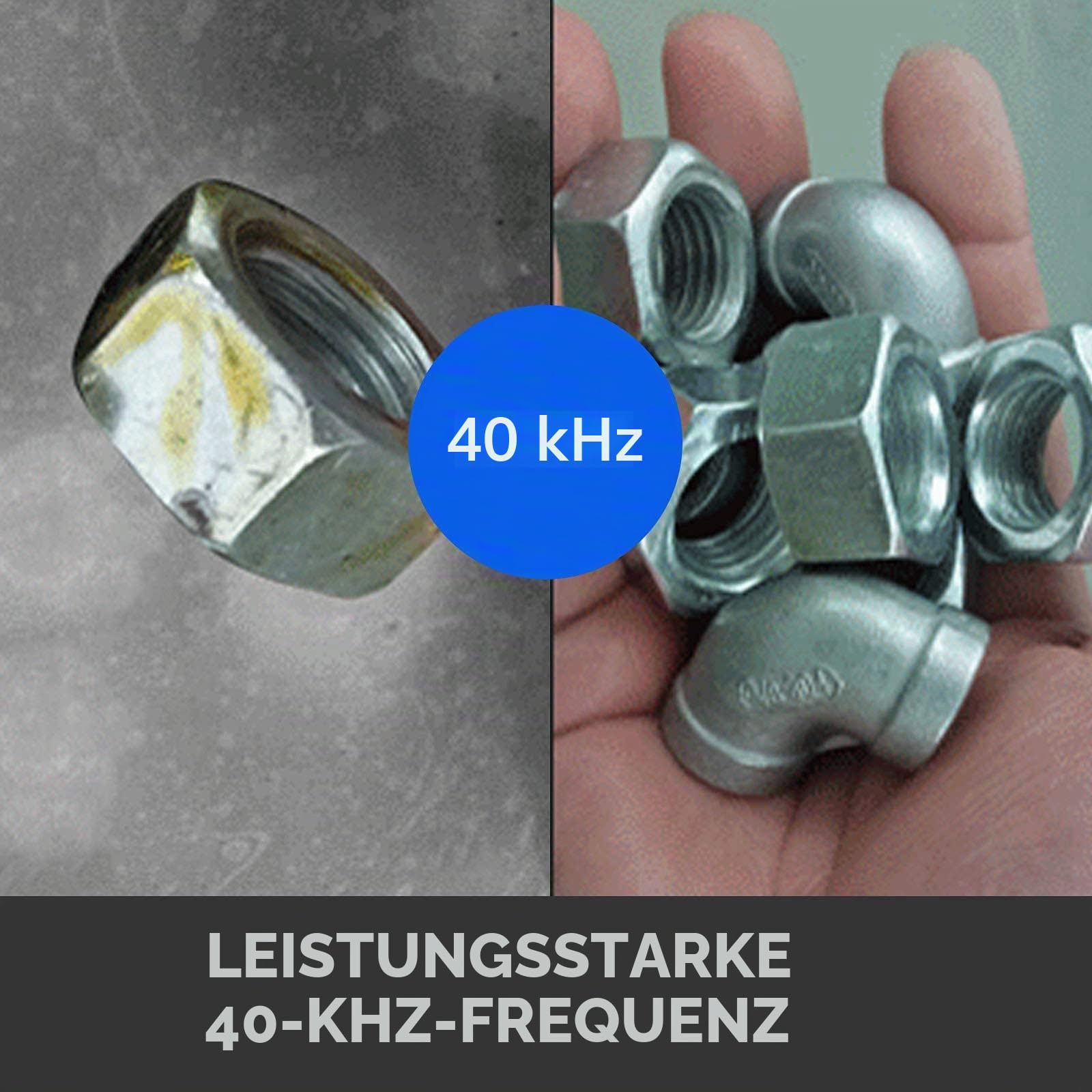 VEVOR Ultraschallreiniger mit Heiztimer, professionell, Ultraschallreiniger 220 V, Ultraschallreiniger aus Edelstahl 40 kHz zur Reinigung von Ringen, Brillen, Instrument