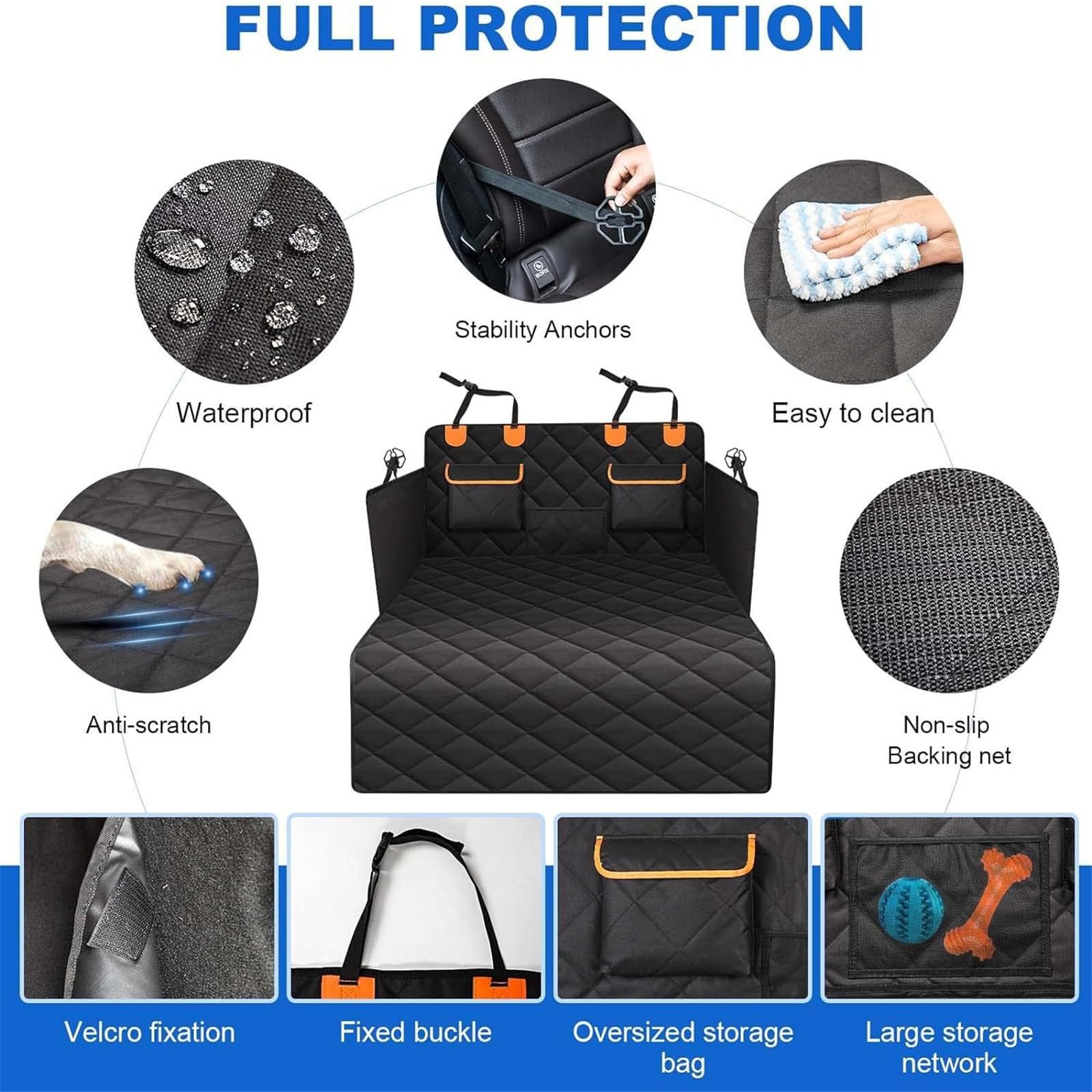 Telo Auto per Cani Bagagliaio per Buick GL8 2011, Custodia per Baule Auto Protezione Bagagliaio Antiscivolo Impermeabile Coperta per Cani