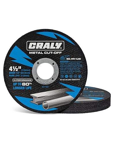 Miniatura 10 de CRALY Ruedas de corte de 6 pulgadas para cortar metal y acero inoxidable, disco de corte de metal ultrafino de grado profesional para amoladora