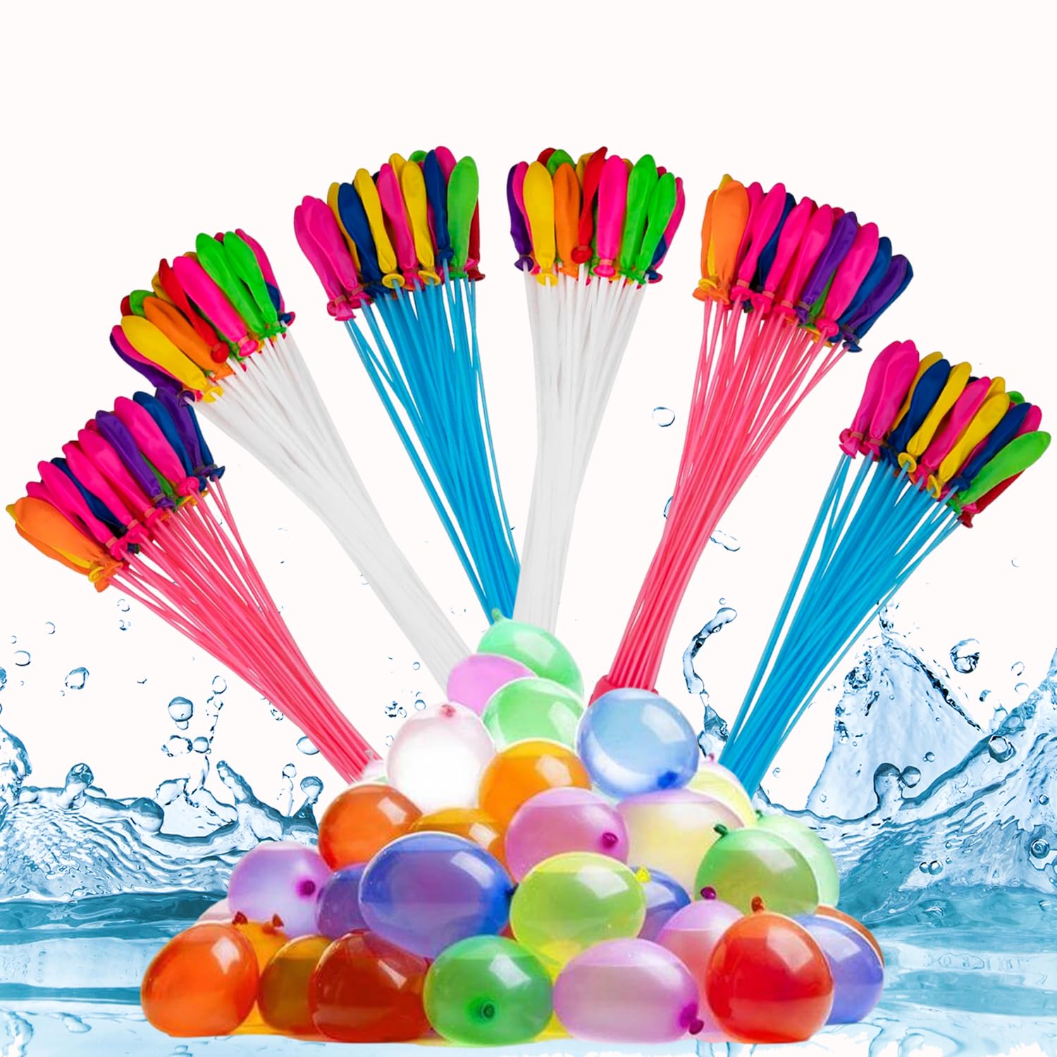 Ascension Set of 6 Bunch 222 MagicWater Balloons/Multcolor Filling in 60 Seconds Easy Quick Start Splash Party with Kids and Adults Magic Balloons for Holi Summer Party