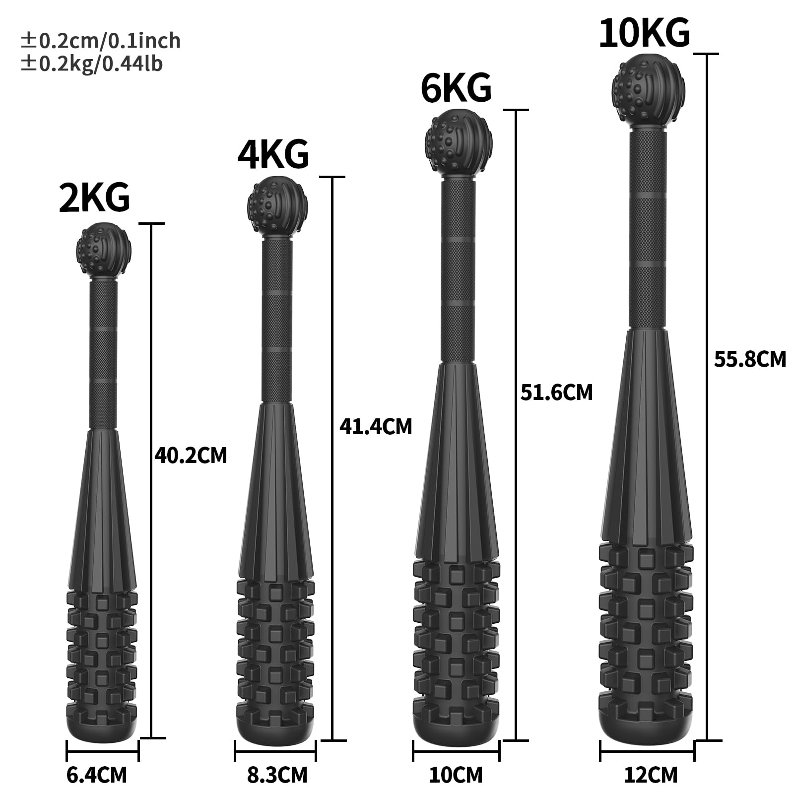 POWER GUIDANCE Macebell, Indian Clubbells, Steel Mace, Indian Club,Gorilla Sports,Adecuado para el entrenamiento en el gimnasio en casa, masaje y rehabilitación 2KG 4KG 6KG 10KG