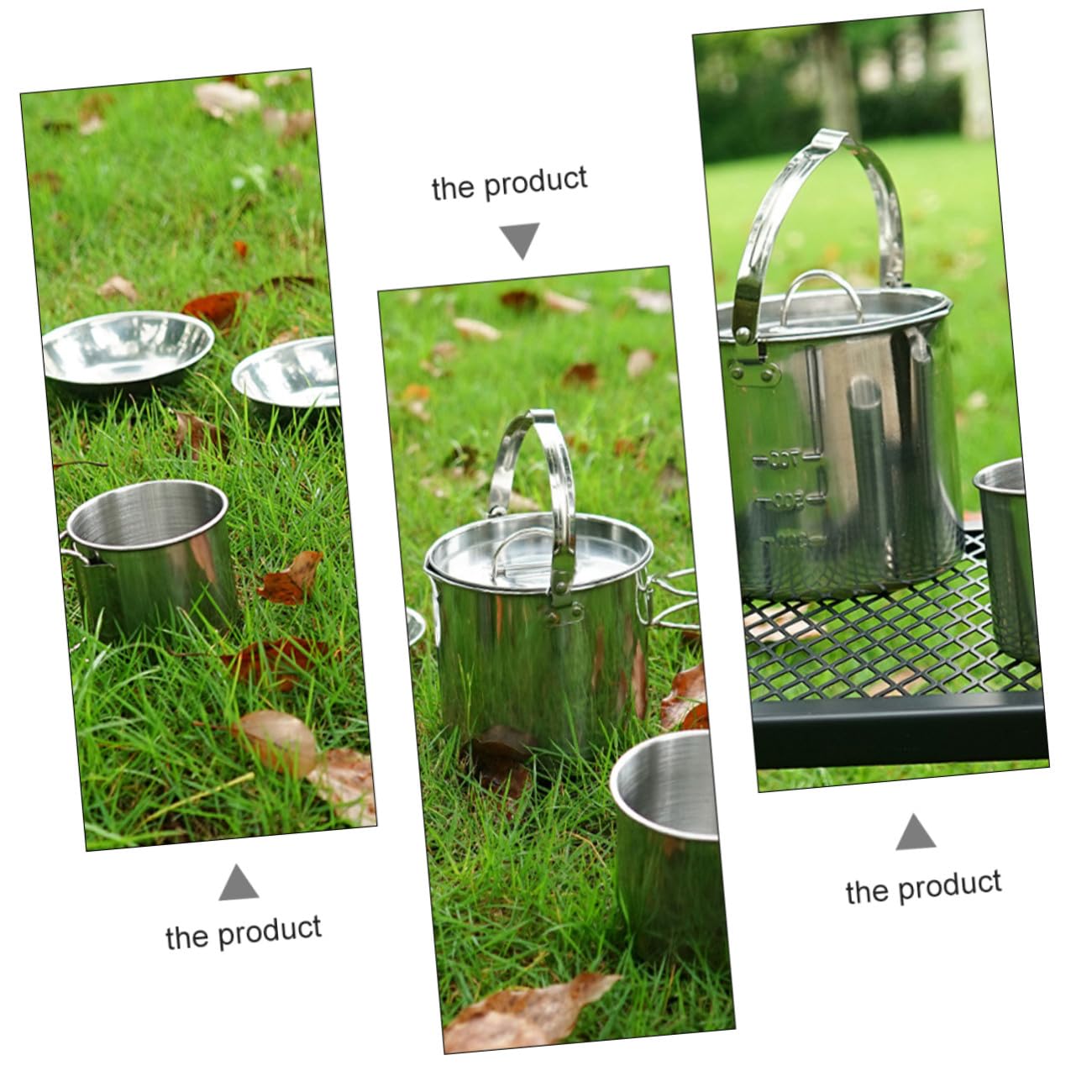 SUPVOX 2 Set Di Pentole Da Campeggio Leggere Per Esterni Bollitore Ciotola Tazza Posate Per Escursionismo Pesca E Picnic