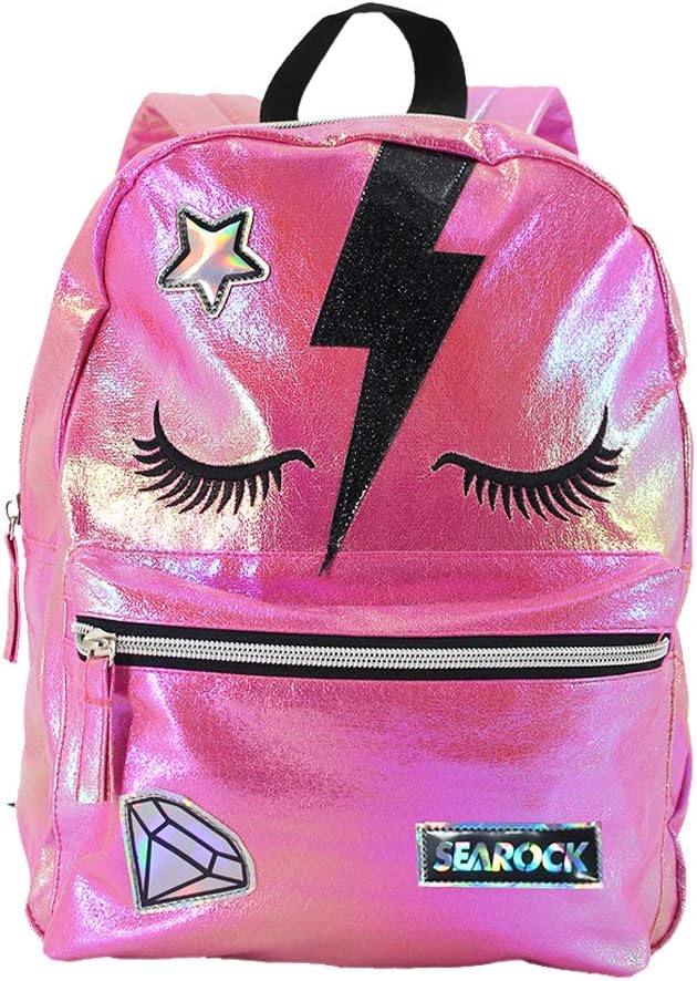 Preschool Backpack Sparkly Cute Back Pack Lightweight Kids Bag Rock Lightning Bookbags for Girls 3-6 Years Old