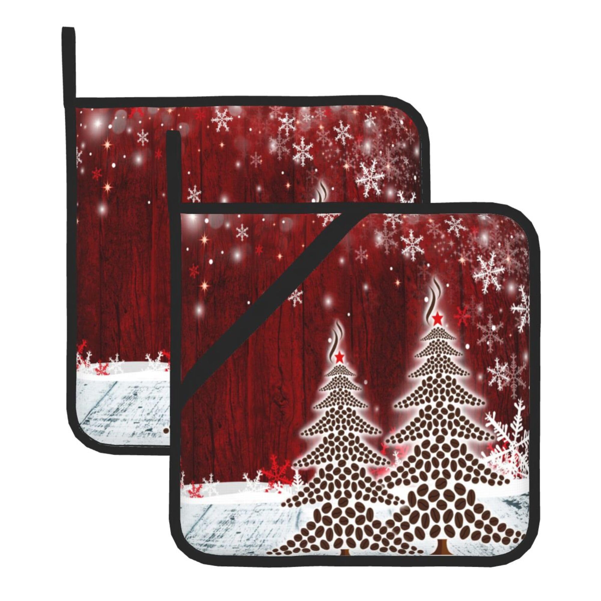 Colorful Boho Floral Pot Holders - Set Of 2, Heat Resistant Up To 400°F, With Hanging Loop