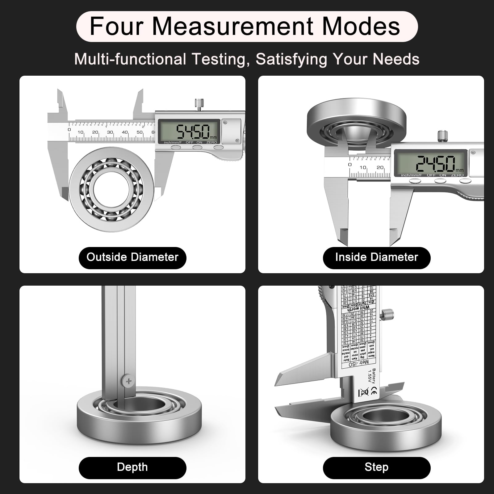 TOOGOND Digital Calipers - 6 Inch Precision Tool -4