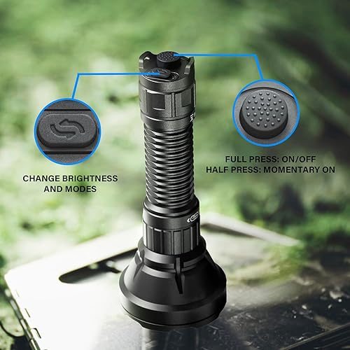 Miniatura 4 de Sofirn SF26 - Linternas tácticas recargables de alto lúmenes, 2000 lúmenes, tiro de 3162 pies, linterna para emergencias, caza