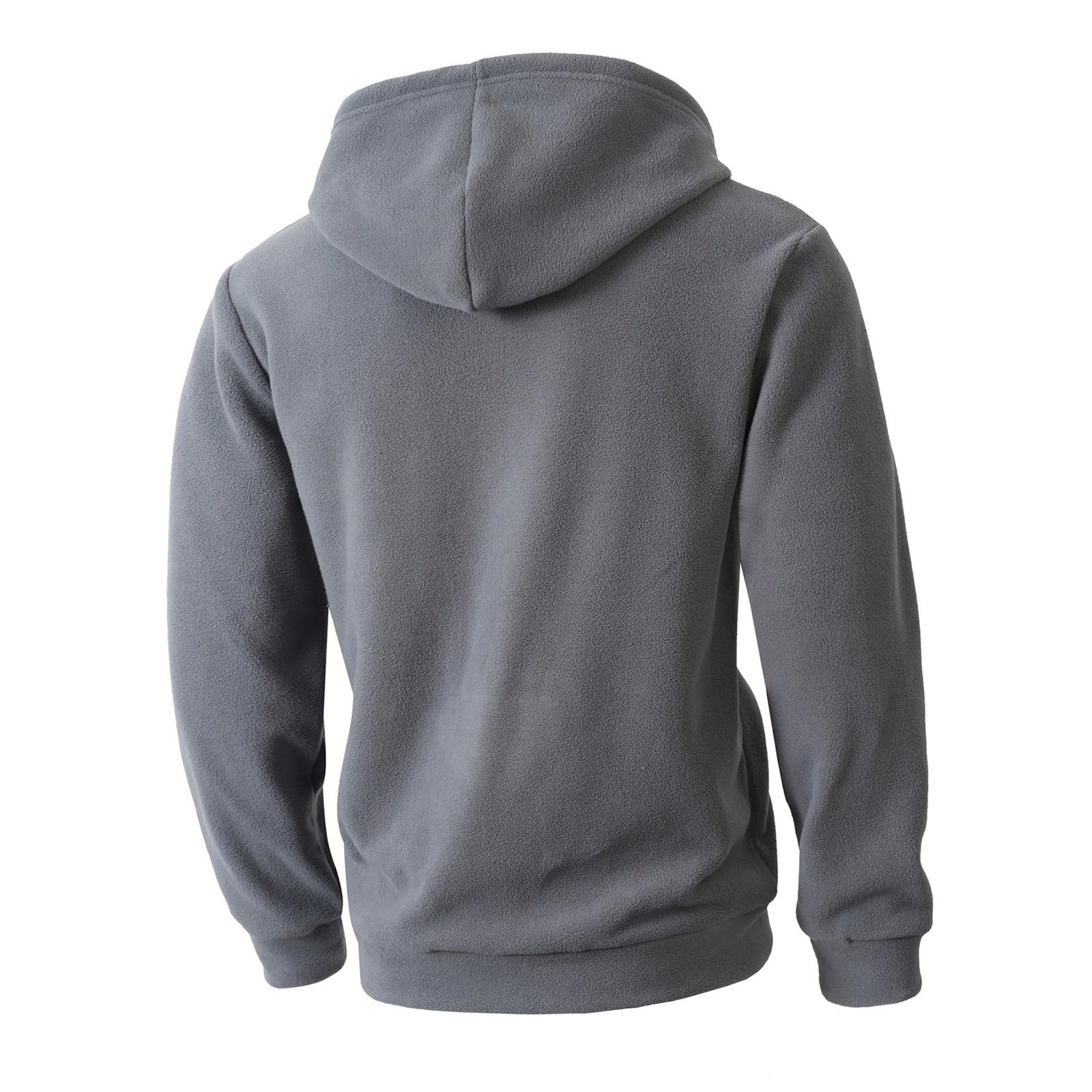 Ropa Anti UV Hombre Sudadera con Capucha Y Cremallera De Un para Hombre, Forro, Manga Larga, Estilo Oversize, Cálida, Bolsillo. Sudaderas Azul (Dark Gray, XXL) Caza Chaquetas Kit Pesca