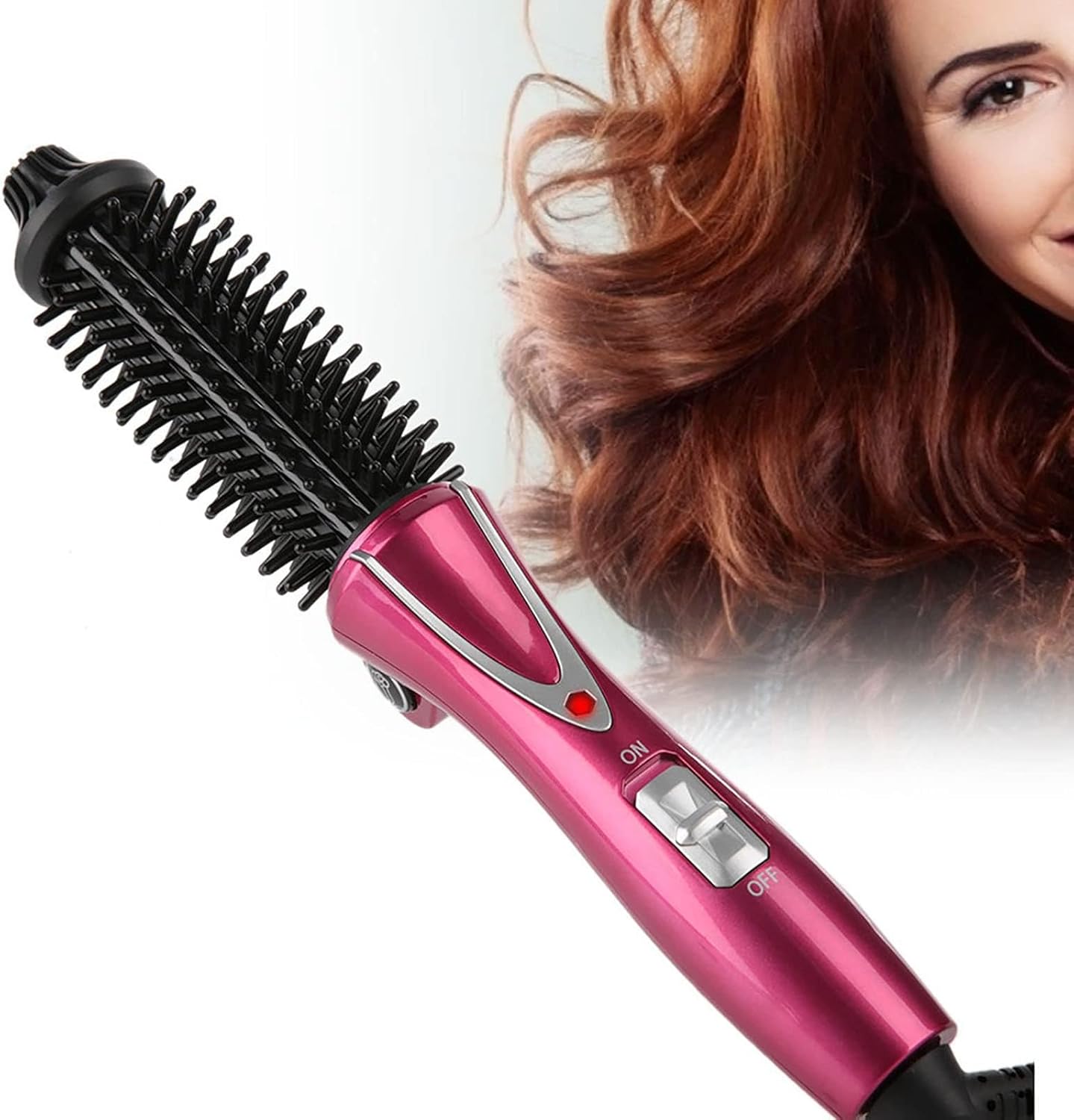 Heated Styling Curling Brush: Anti-Scald, Anti-Frizz Electric Curler for All Hair Types (US)