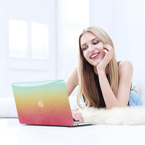 Miniatura 7 de B BELK Funda compatible con MacBook Air de 13 pulgadas 2022 2021 2020 2019 2018 M1 A2337 A2179 A1932, carcasa rígida de plástico + cubierta de Shiny