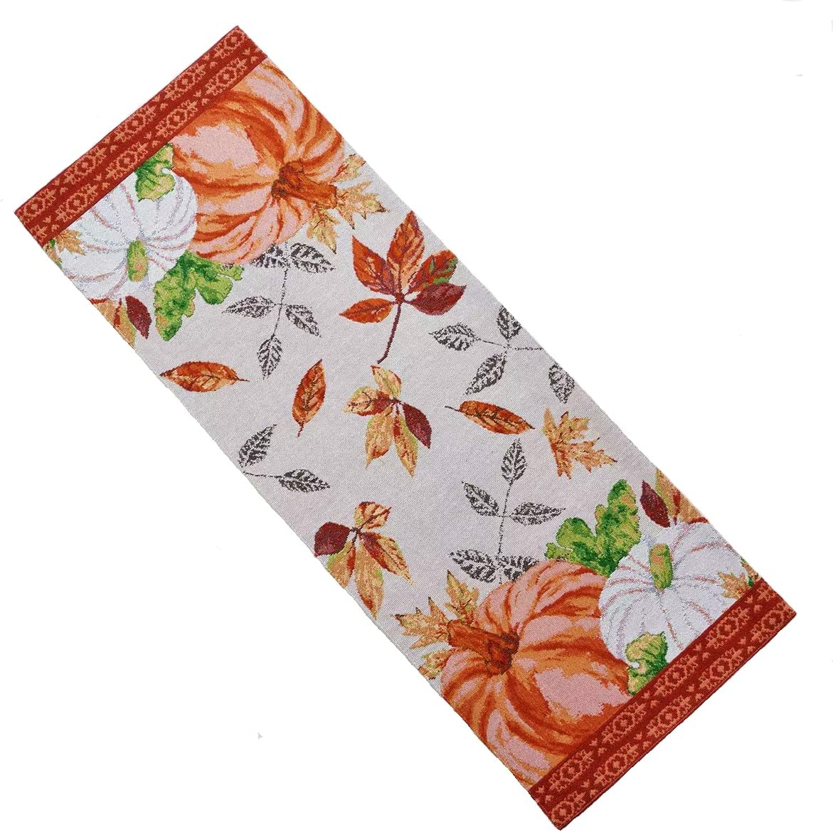 Pumpkin Tapestry Table Runner- 13'' x 36''