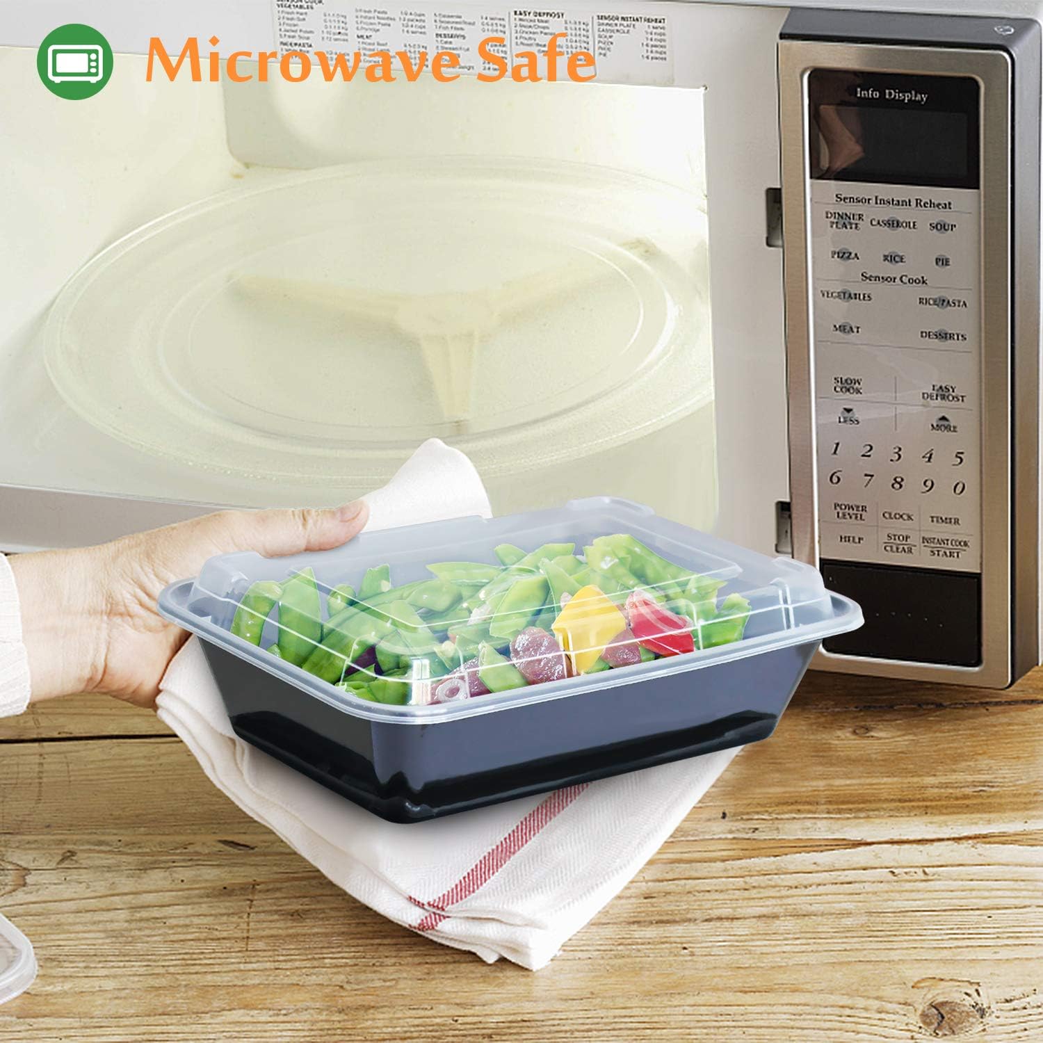 Enther Meal Prep Containers 12 Pack 1 Compartment Single Lids Food Storage Bento BPA Free | Stackable | Reusable Lunch Boxes, Microwave/Dishwasher/Freezer Safe Portion Control (28 oz): Home & Kitchen