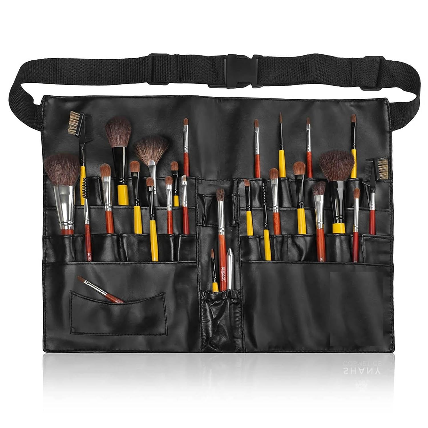 Cameo Cosmetics Professional Vinyl Makeup Apron with Makeup Artist Brush Belt, Light Weight