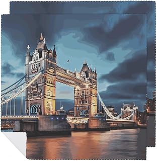 Tower Bridge in London Cloth Napkins Reusable Table Napkins Soft Washable Dinner Napkin Table Decor for Parties Dining Everyday Use 18.7 X 18.7 Inches 2 PCS