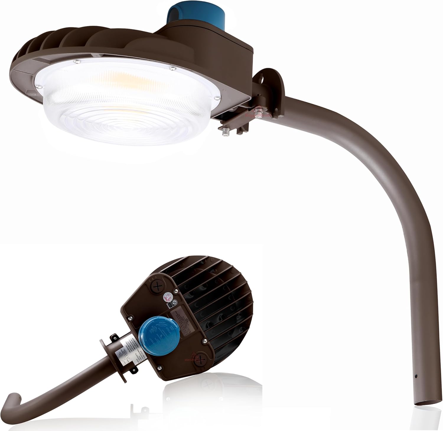 RuggedGrade 120W - Vontair Series - LED Barn Style Light with Arm Mount with Photocell - 18,000 Lumens - Color Selectable 3000K/4000K/5000K - Brown Housing - Outdoor Light - DLC 5.1 Premium