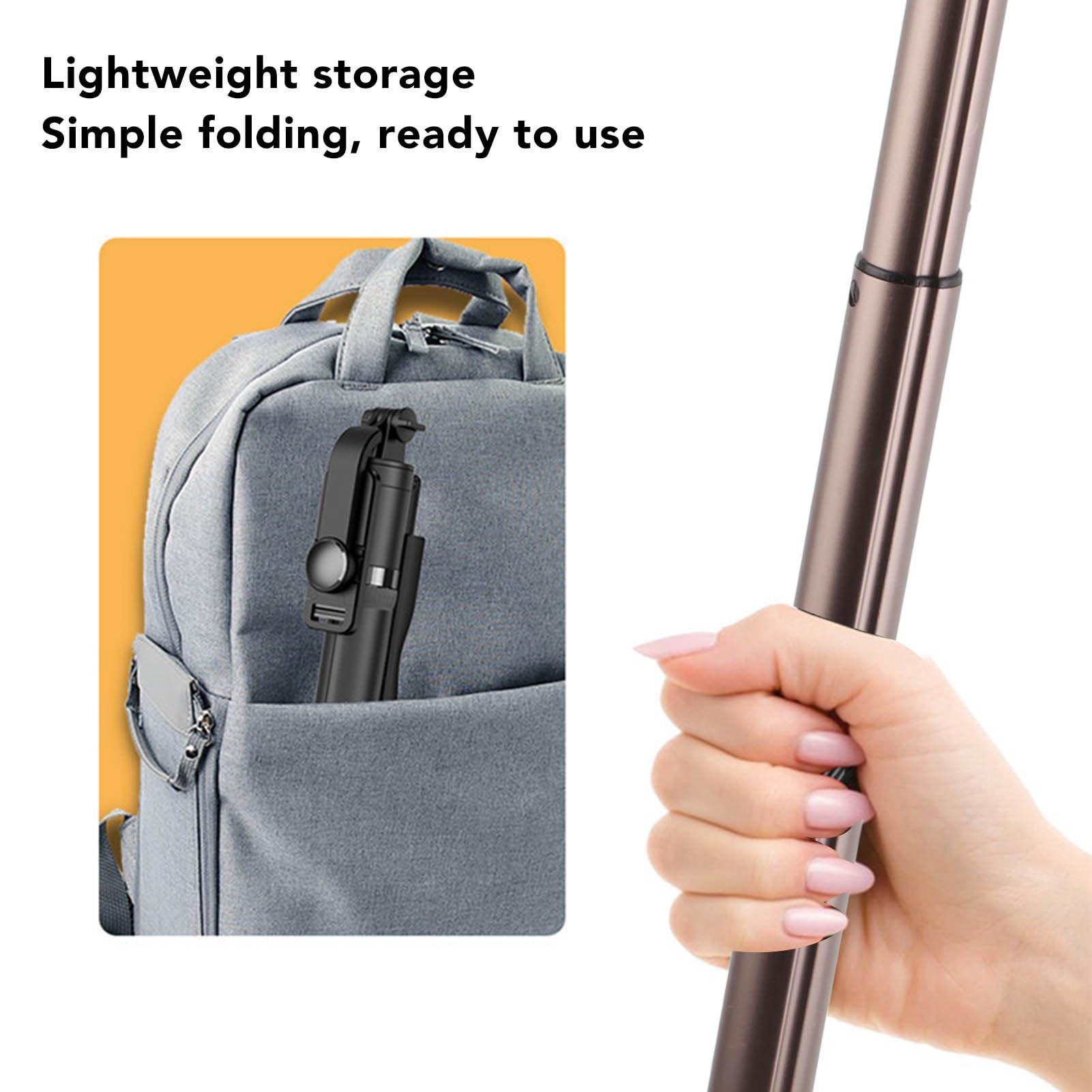 Treppiede per Selfie Estensibile, Treppiede per Telefono da 149 Cm, Asta in Lega di Alluminio Anti-vibrazione con Telecomando per i Viaggi