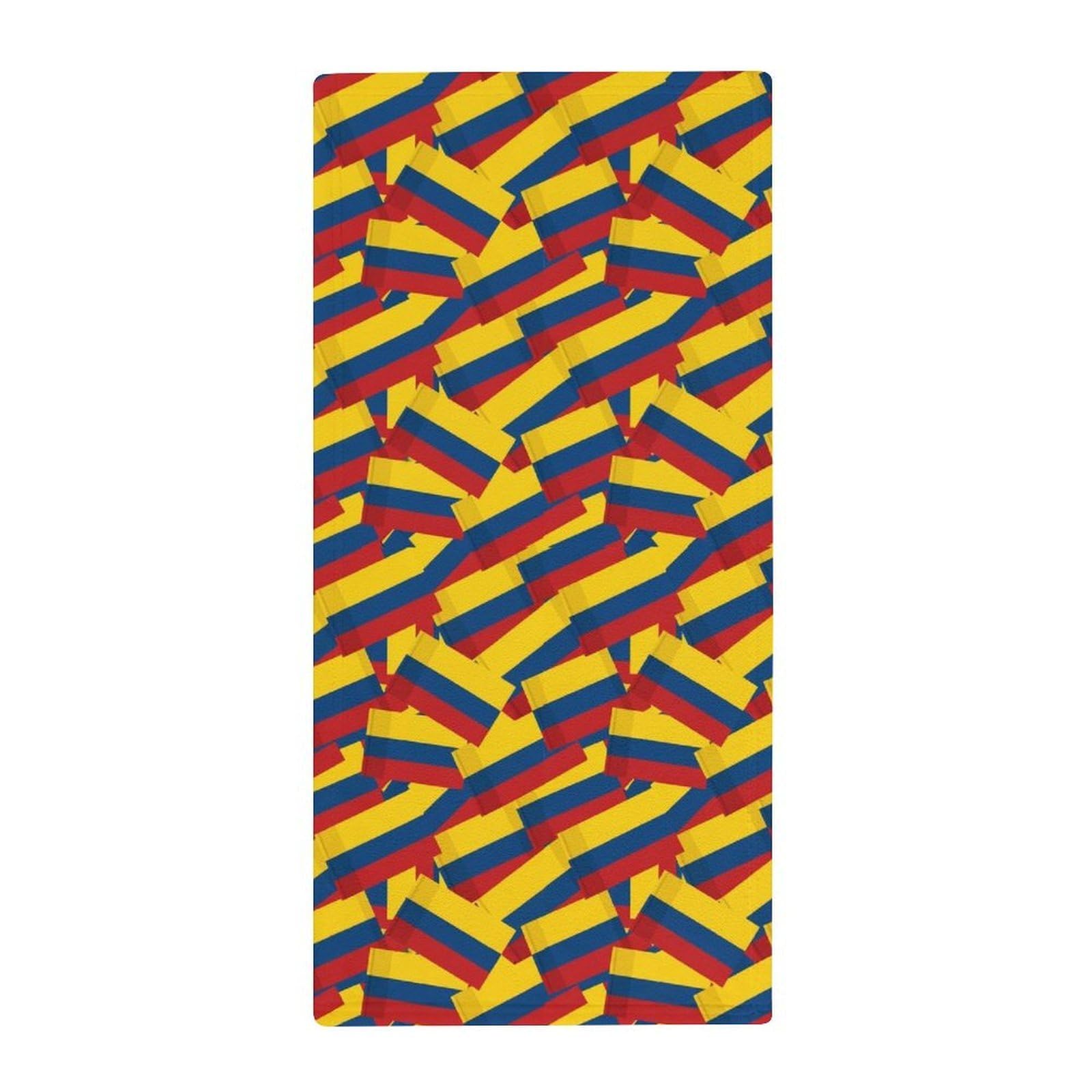 Anceky Quick-Drying Gym Towels, Colombia Flag Wave Ultra Absorbent & Lightweight for Yoga, Pool & Travel Essentials