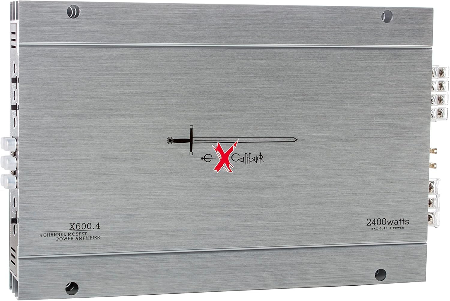 Excalibur X600.4 – Amplificador Estéreo 4 canales (2400 W, Crossover variable, 2 Ohmios)