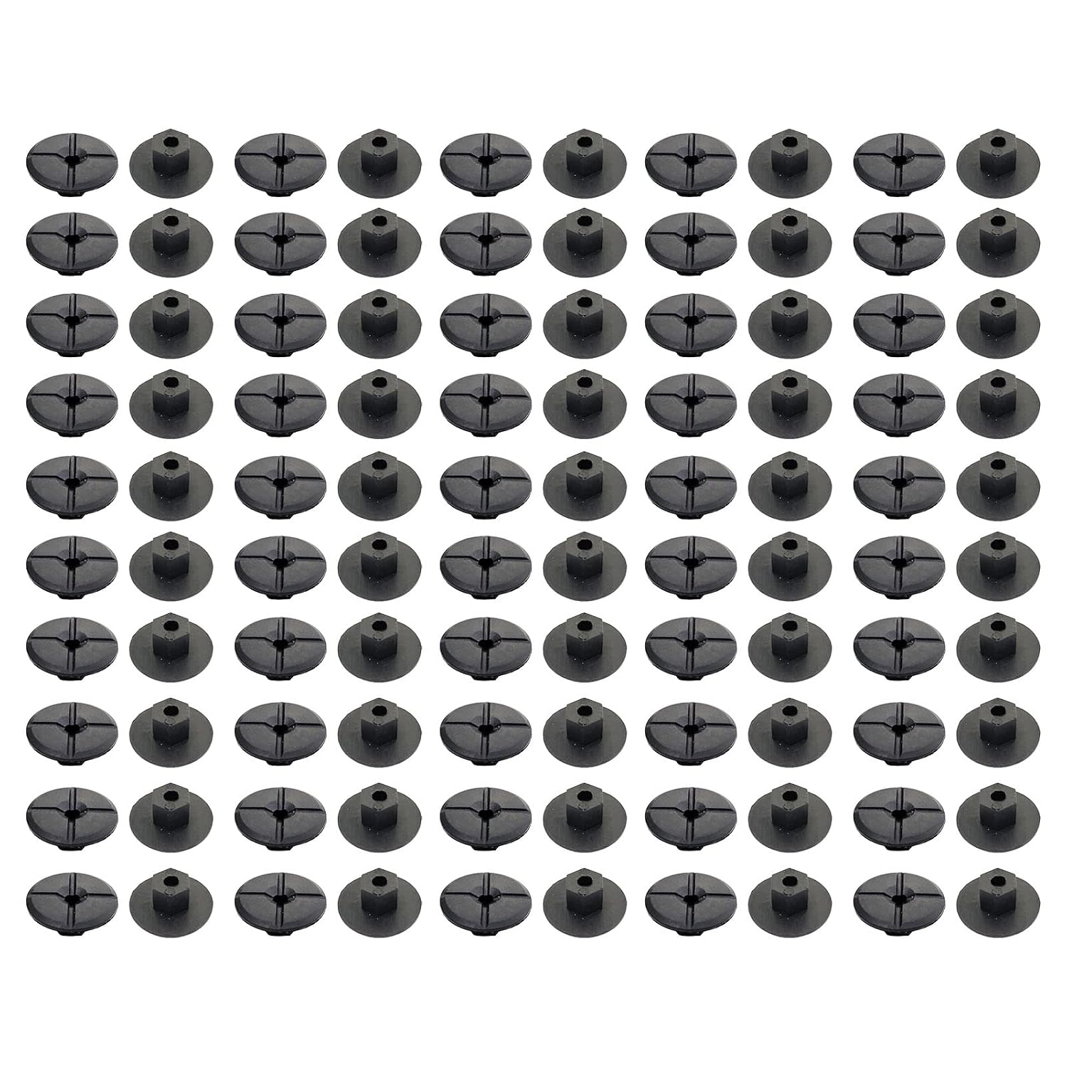 100x Unthreaded Plastic Nuts Black 4mm for Wheel Arch Trim Panel Splash Guard Undertray Bumper Part No: 2019900050 51711958025