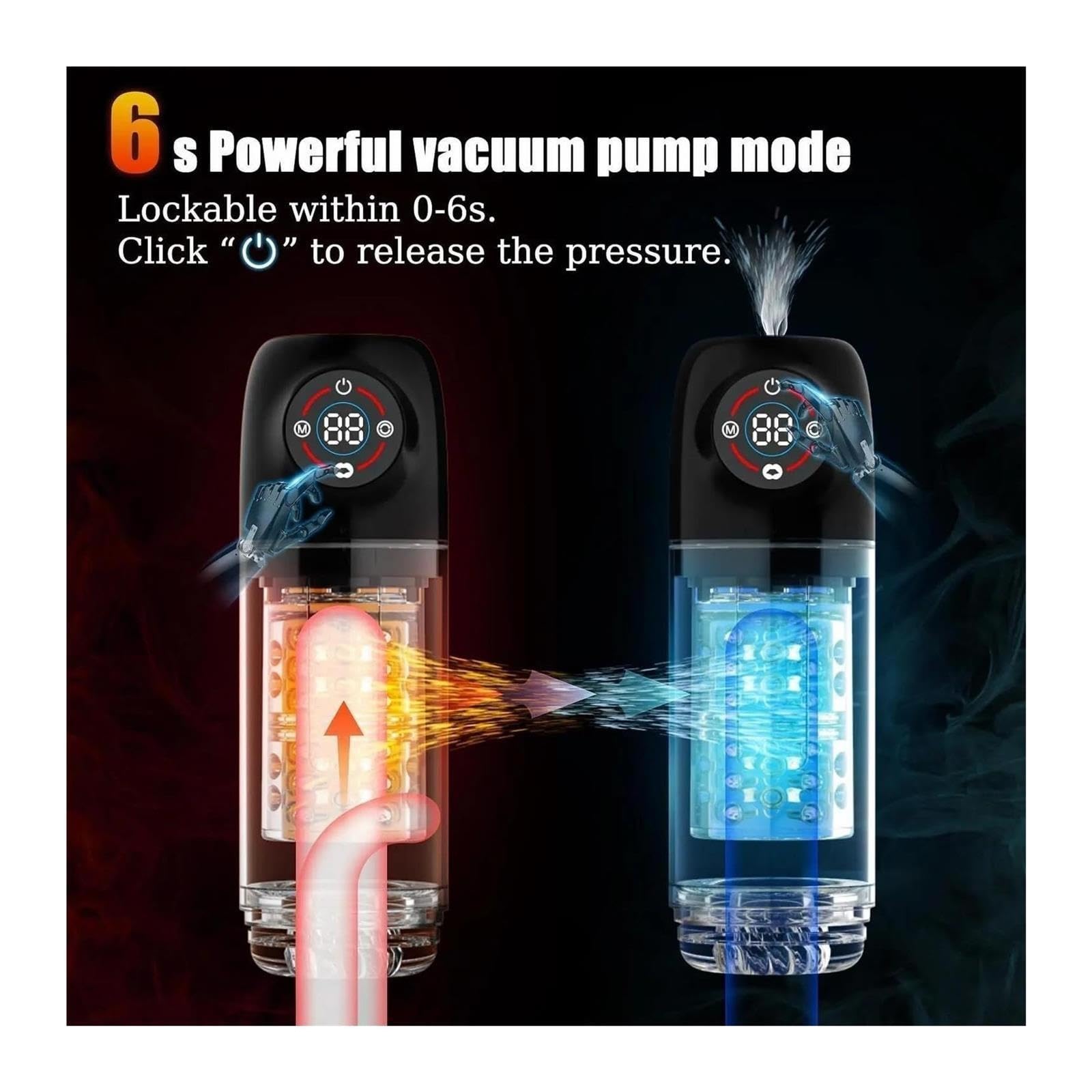 3-in-1 LCD elektrischer Personal-Massager, 7 Modi, USB-aufladbar