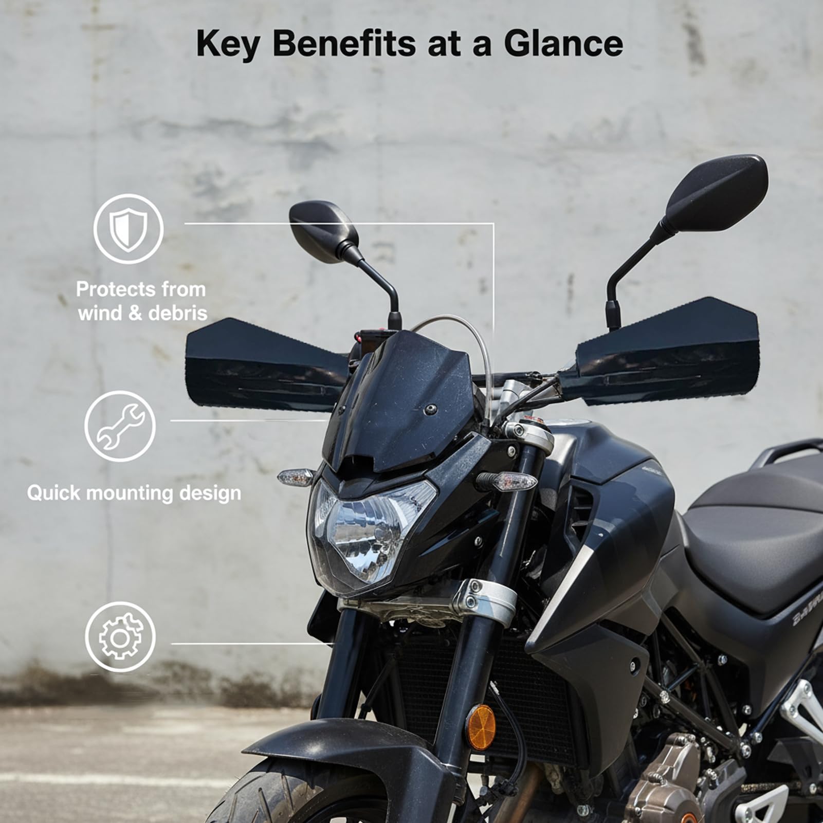 Osłony Dłoni Handguardy, Motocykl Handguard Wind Protector Jazda ze Stopu Aluminium Windproof Hand Protector Części Motocyklowe do Motocykla Dirt Bike