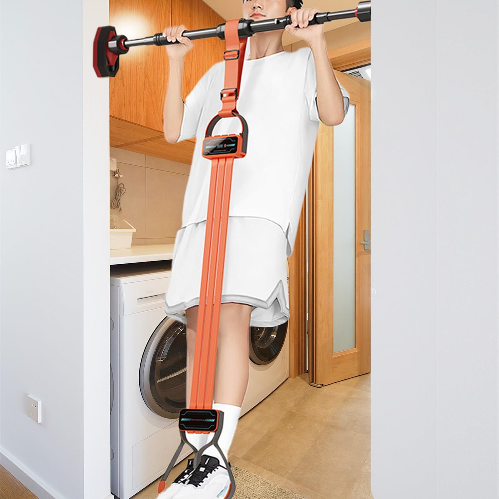 Elastici di supporto per trazioni, elastici per fitness, regolabili, antiscivolo, per sollevamento pesi, riabilitazione, per palestra o casa, per