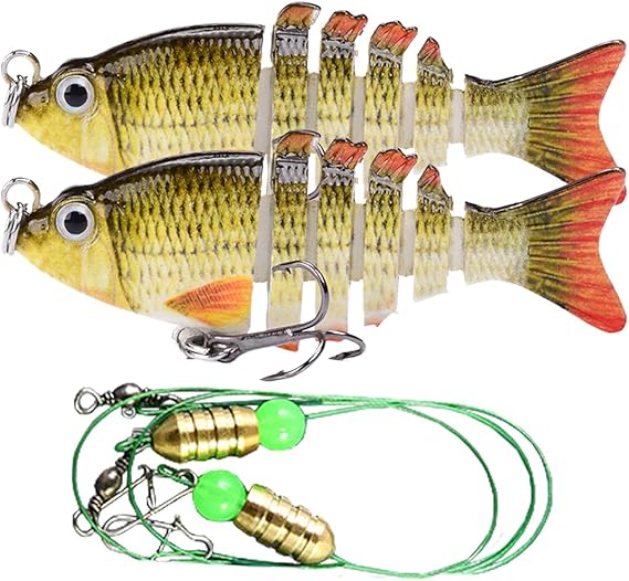 WYFCR 4 Esche Artificiali Con Paillettes - Per Pesca In Acqua Dolce E Salata - Foto 4