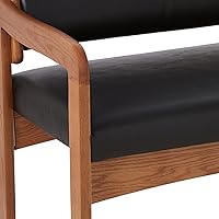 Vista 50 de Wooden Mallet Valley Bariatric Guest, Silla base de trineo, roble mediano