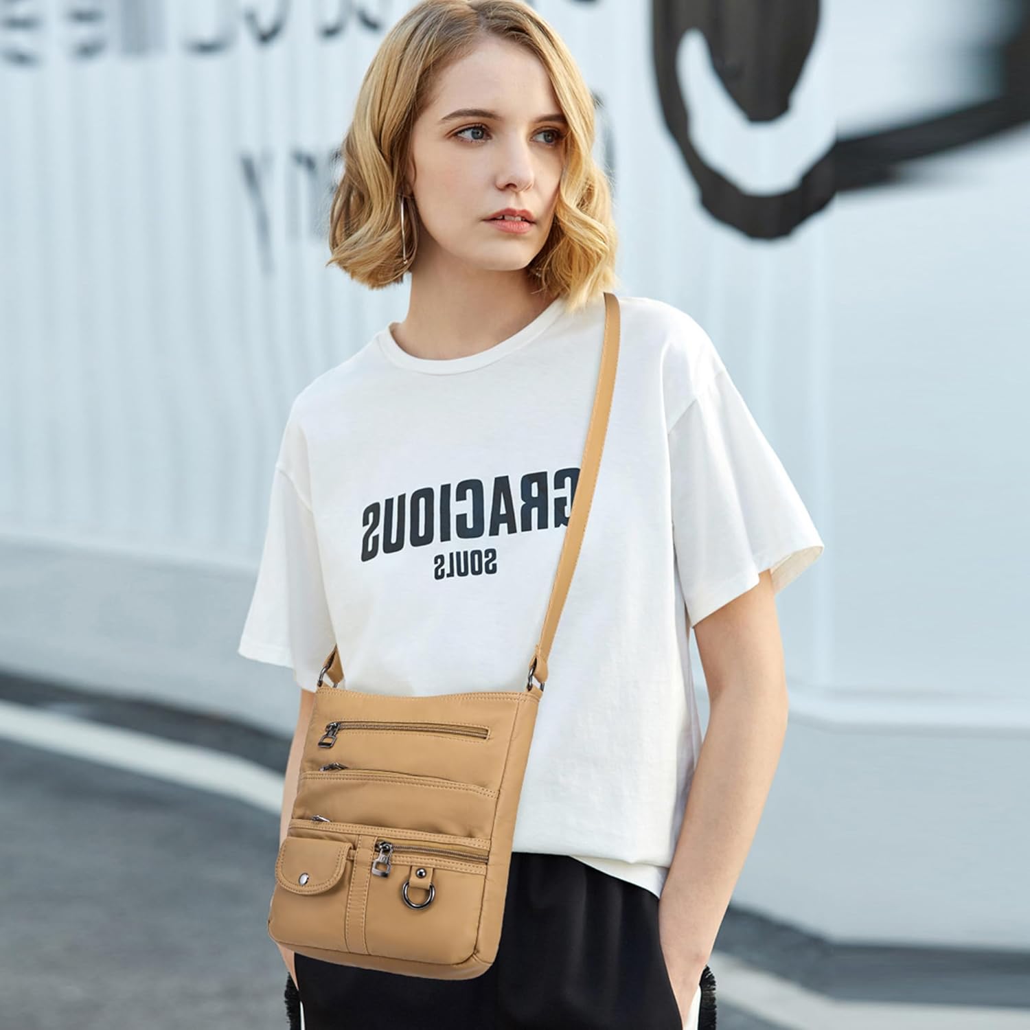 MINICAT Crossbody Purses for Women Multi Pocket Crossbody Bag Soft Leather Cross Body bag for Woman Small Shoulder Bags - Image 2