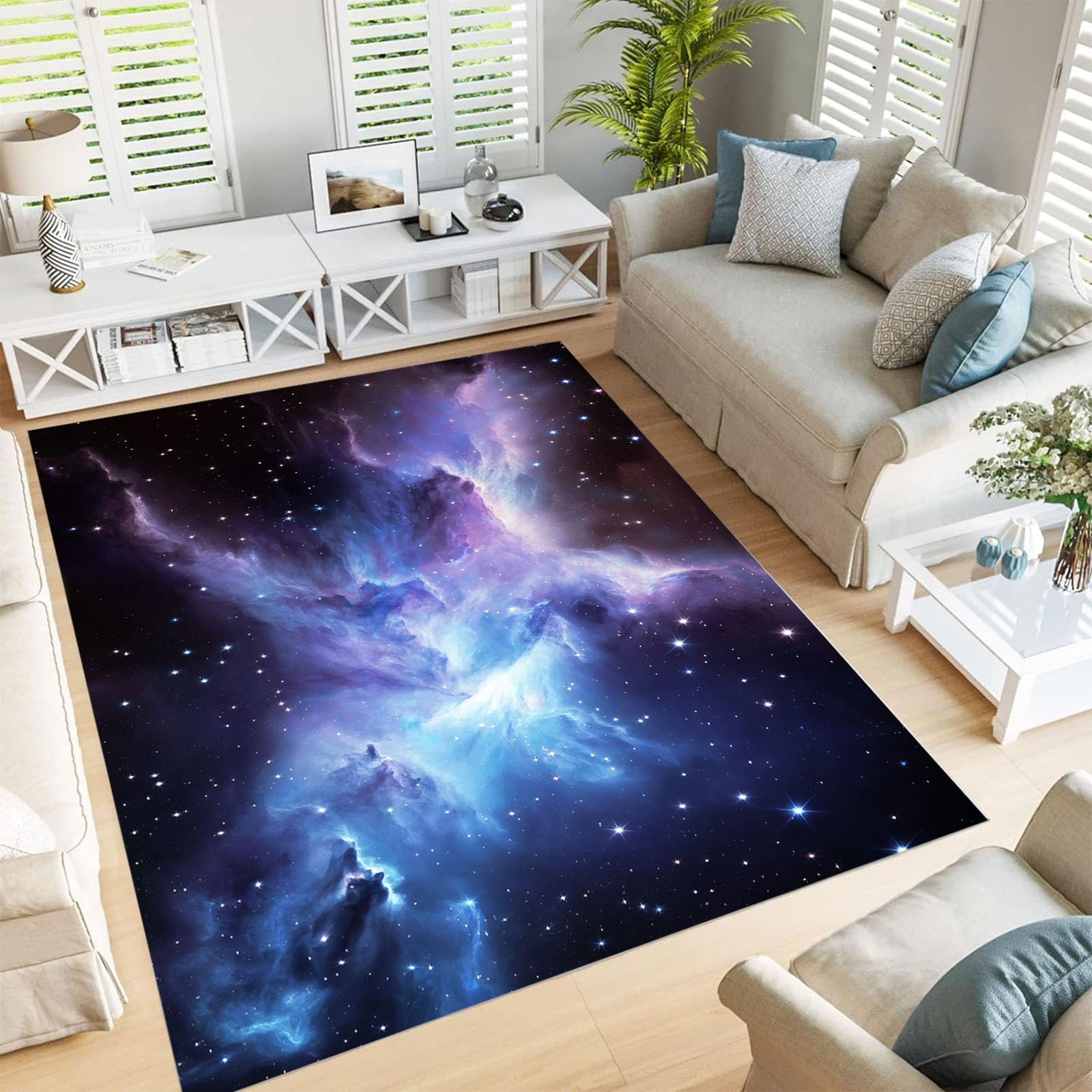 Tapis fantastique nébuleuse 3D pour transformer votre chambre en un ciel étoilé