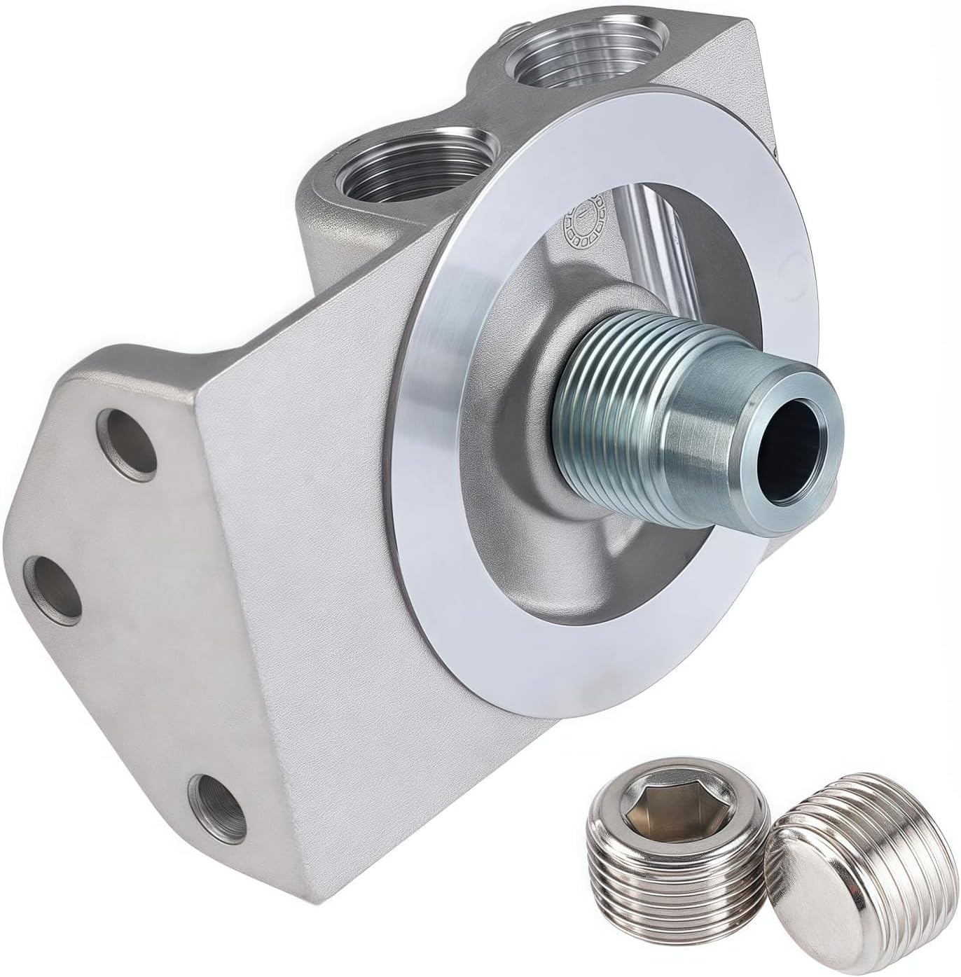 4770/24770 Fuel Filter Base for 1R-0749 1R-0750 Fuel Filter, Remote Oil Filter Mount,Coolant Filter Base,wix 24770