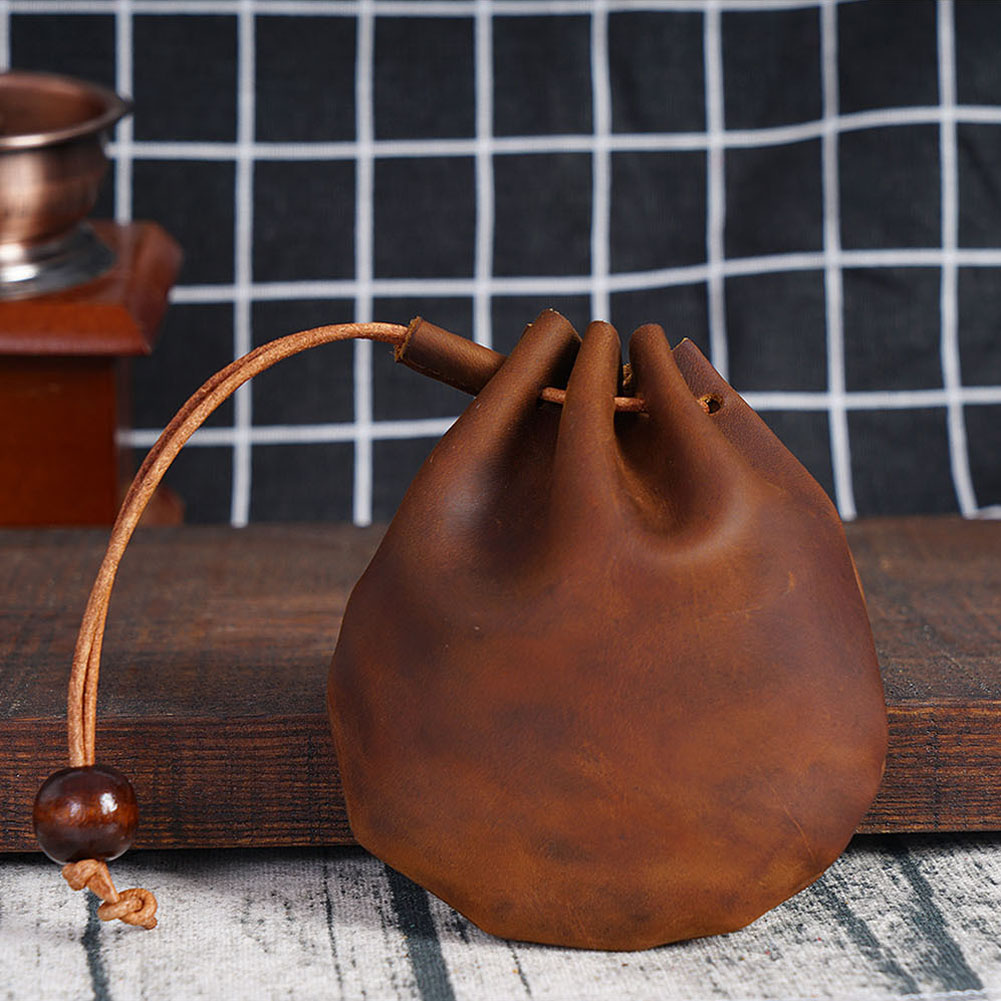 Amazon.com: Wugebud 1 Pcs Mini Leather Drawstring Coin Purse