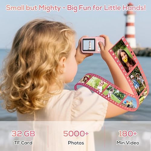 Miniatura 5 de Cámara digital para niños, cámaras digitales de 48 MP FHD 1080P para apuntar y disparar con zoom de 16X, cámaras portátiles compactas para