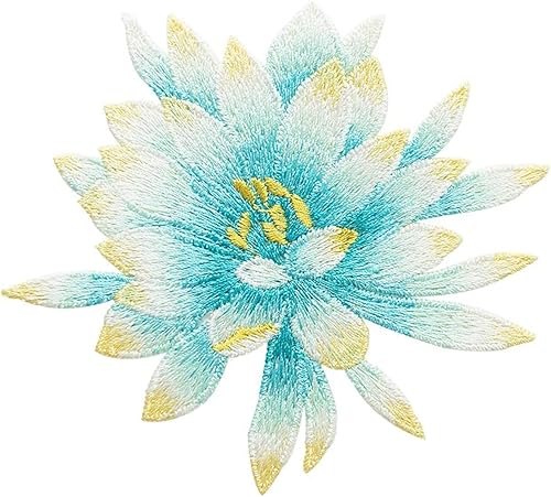 Miniatura 6 de Sourcemall Parches florales de peonía, apliques de flores bordados para ropa de bricolaje, chaquetas, jeans, mochilas, sombreros, manualidades para