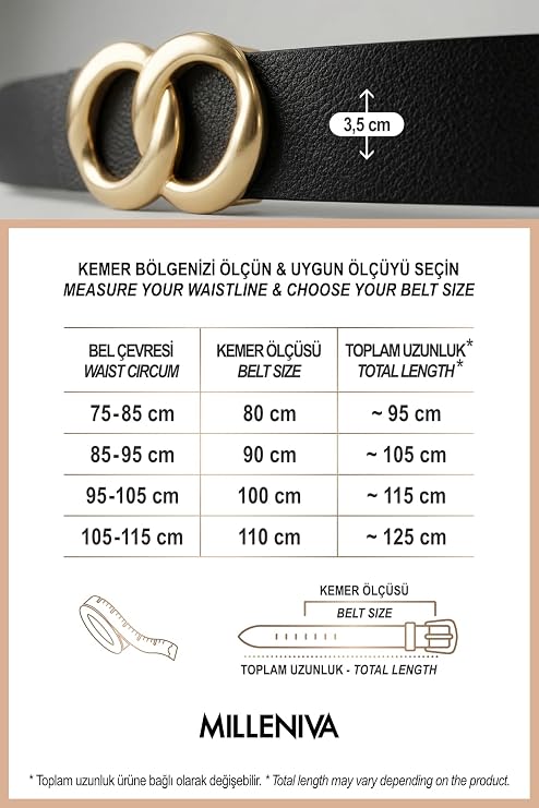 Sonsuzluk Gold Tokalı Kadın Kemer 3.5 cm