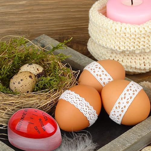 Miniatura 8 de Lasubst Temporizador de huevos para hervir huevos que cambia de color cuando termina, rojo clásico