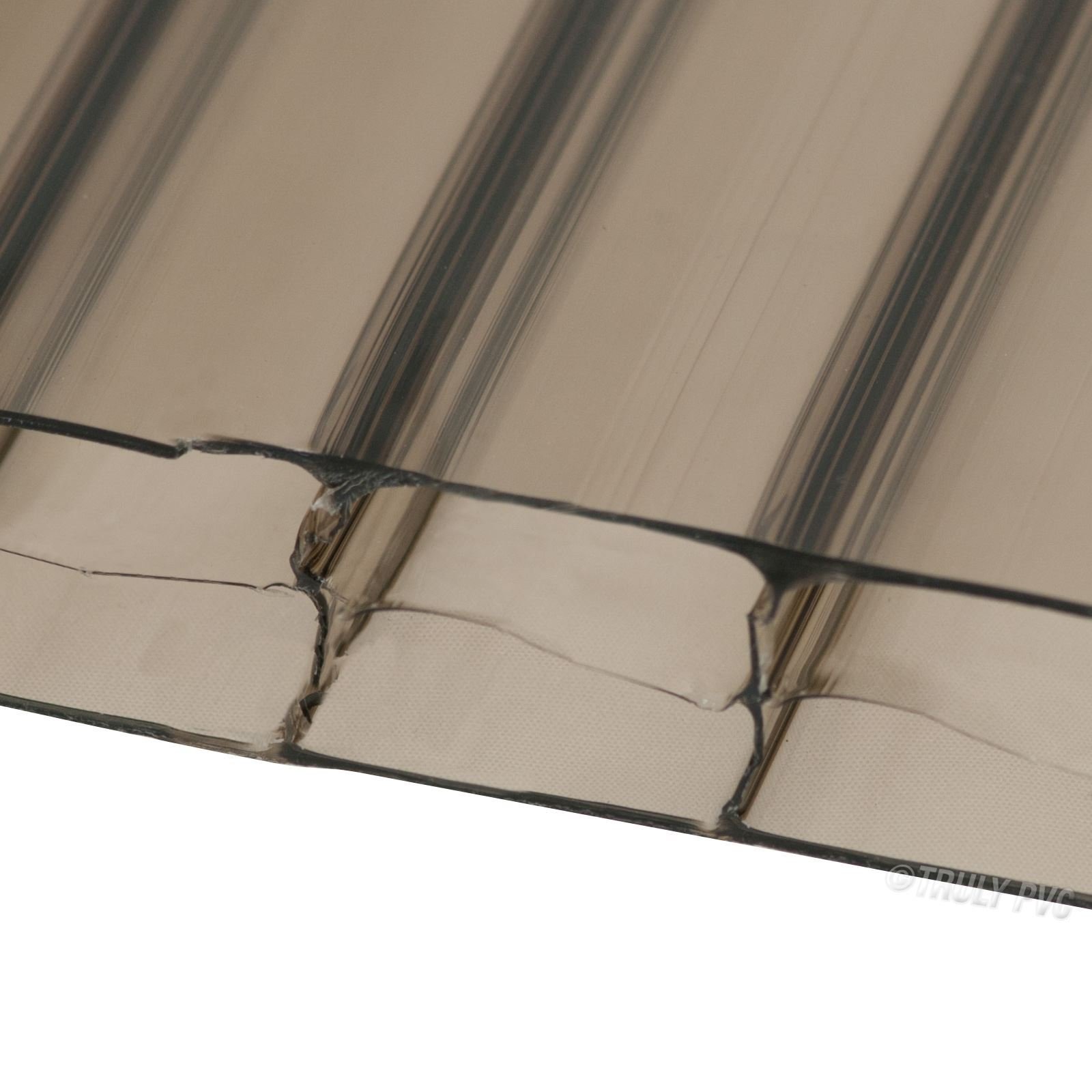 Bronze, 1.2 x 3.5m (Width x Length) 16mm Multiwall Polycarbonate Sheets Poly Plastic Roof Panel for Lean-to Canopy Conservatory