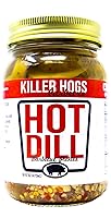 Vista 1 de Killer Hogs Eneldo caliente Encurtidos siempre crujientes con un poco de especias para barbacoa, parrilla y comidas diarias 16 onzas