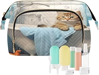 Kigai Bathroom Cat Makeup Bag Cosmetic Bag fo...