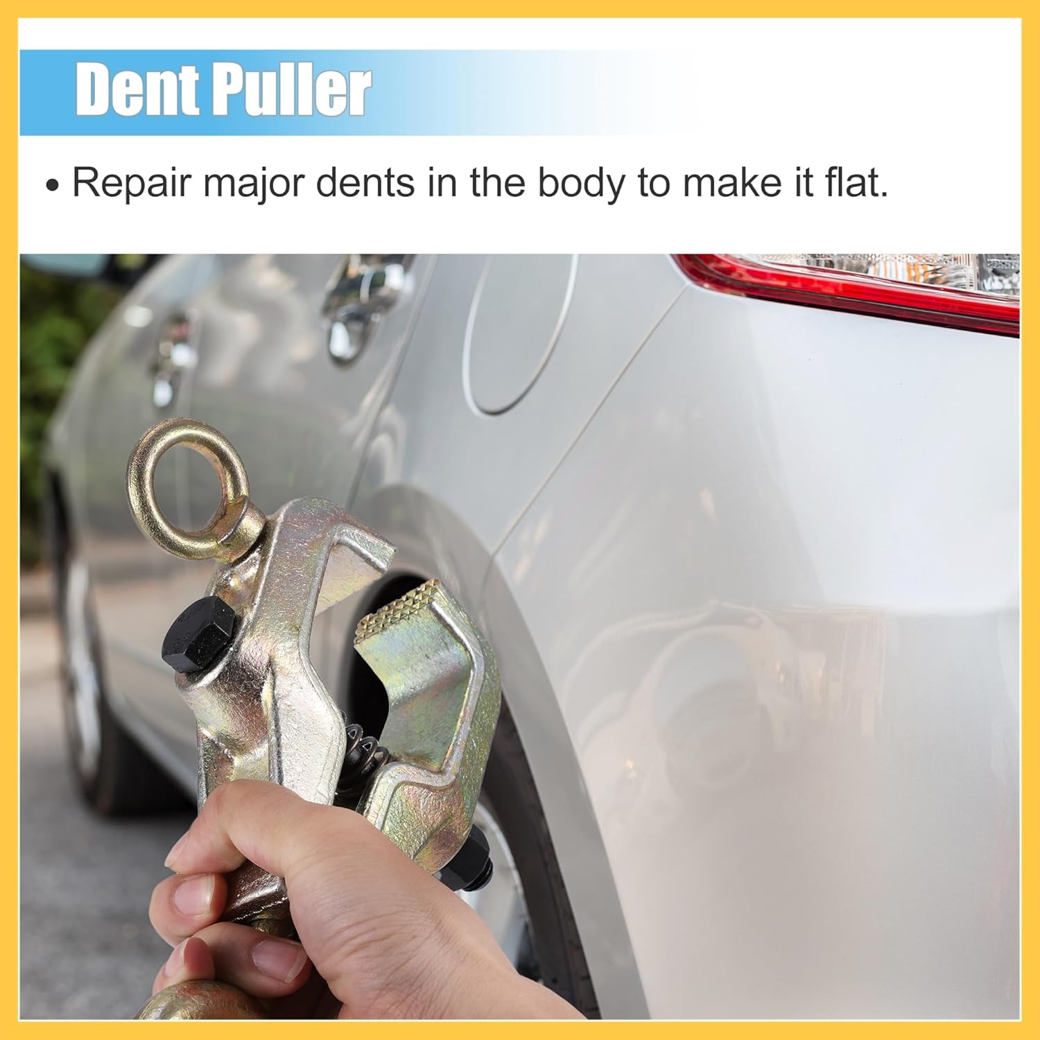 Universal Two-Way Self-Tightening Body Repair Clamp Dent Puller for Car Trucks Golf Cart Frame Pulling Clamp Auto Body Clamp Collision Repair Tool Dent Repair Clamp Auto Replace