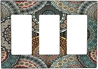 Vista 147 de Placa de pared de tortugas marinas, hierba oceánica, medusas, peces y algas marinas, placa de pared de doble palanca, cubierta de interruptor de luz