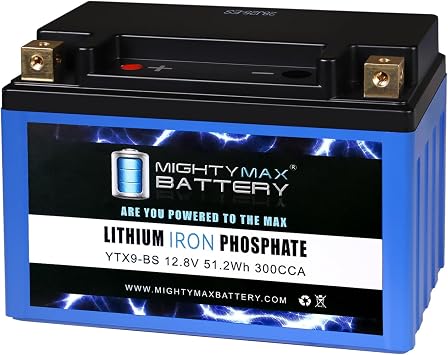 Mighty Max Battery YTX9-BS Lithium Battery Replacement for Yuasa YUAM329BS PLT-144
