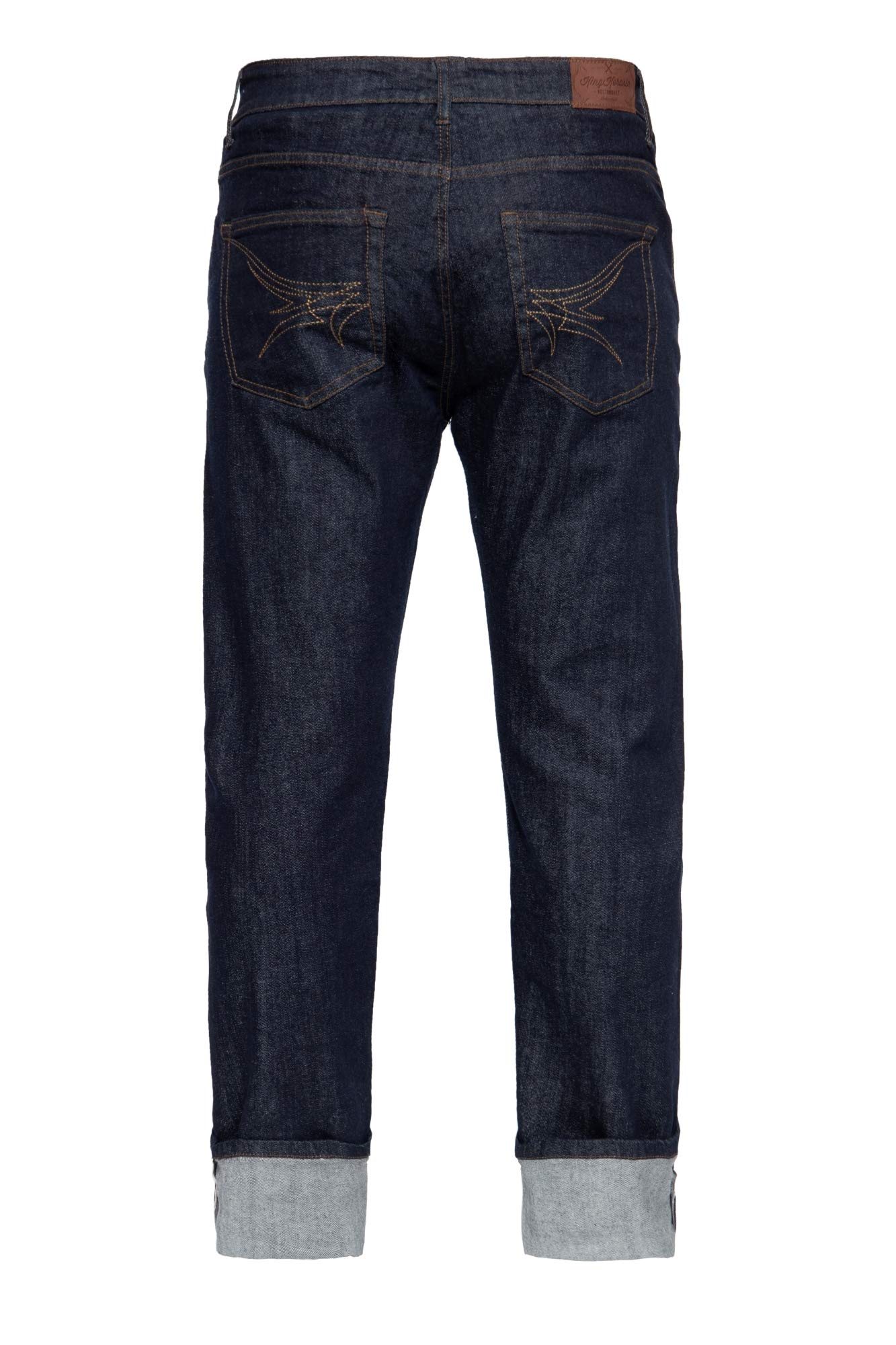King Kerosin Herren Basic 5-Pocket Vintage Selvedge Jeans Baumwolle Stretch Straight Fit Robin