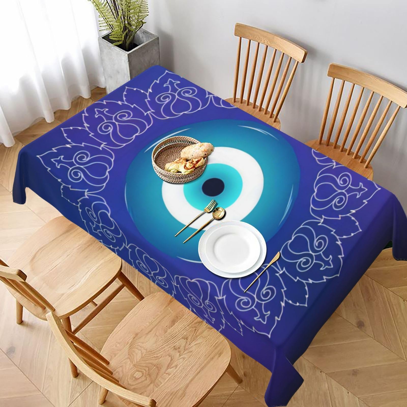 Nappe rectangulaire Mati Mataki contre les taches pour protéger votre table en bois