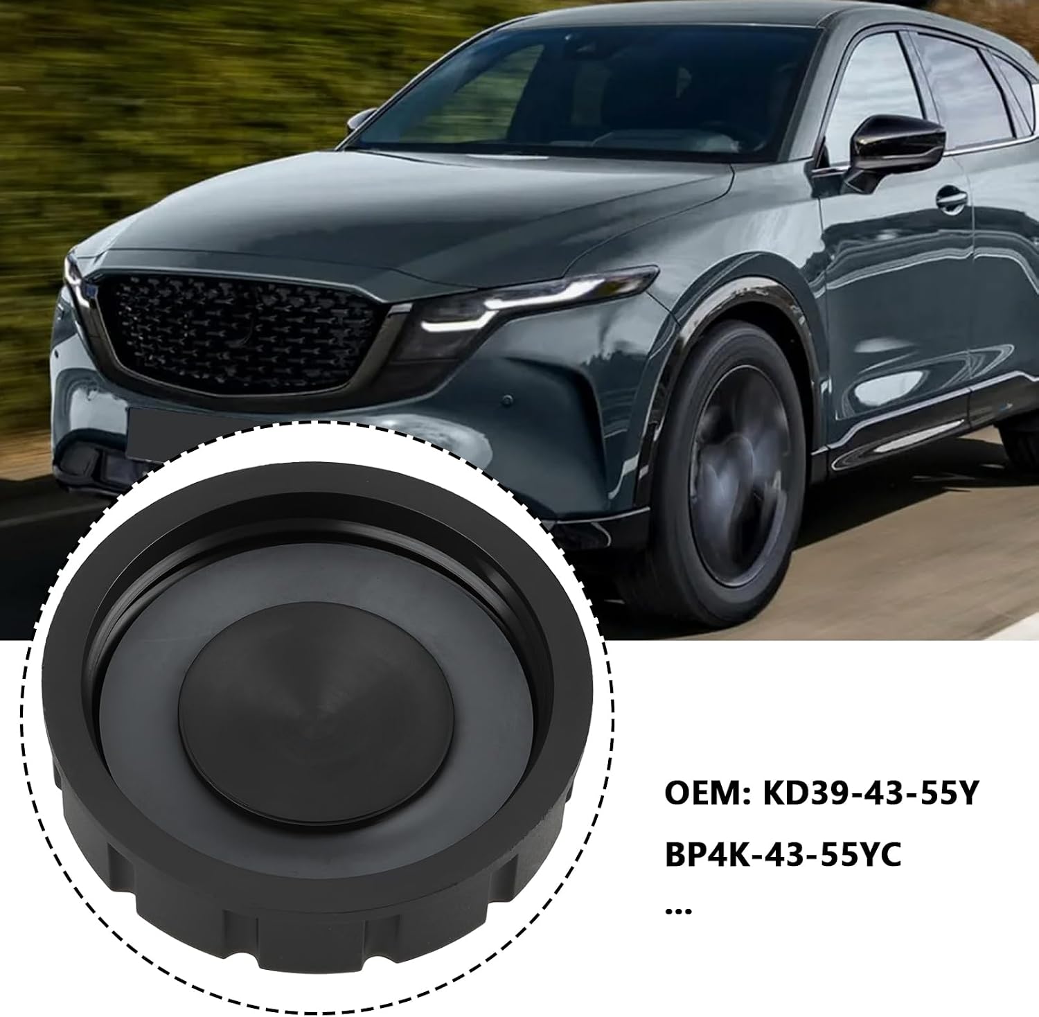 Brake Master Cylinder Reservoir Cap KD39-43-55Y Compatible with Mazda 6 3 CX-5 CX-3 CX-9