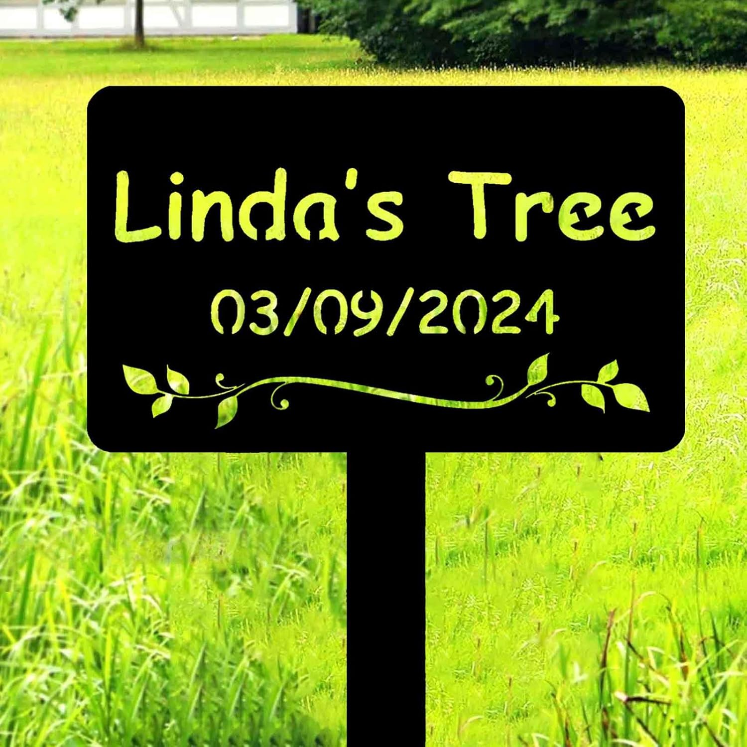 Custom Memorial Tree Metal Wall Art with, Personalized Memorial Tree Custom Metal Signs,Custom Sunrise Memorial Tree Metal Sign,Metal Wall Decor,Outdoor Decorations for Patio Home Decor