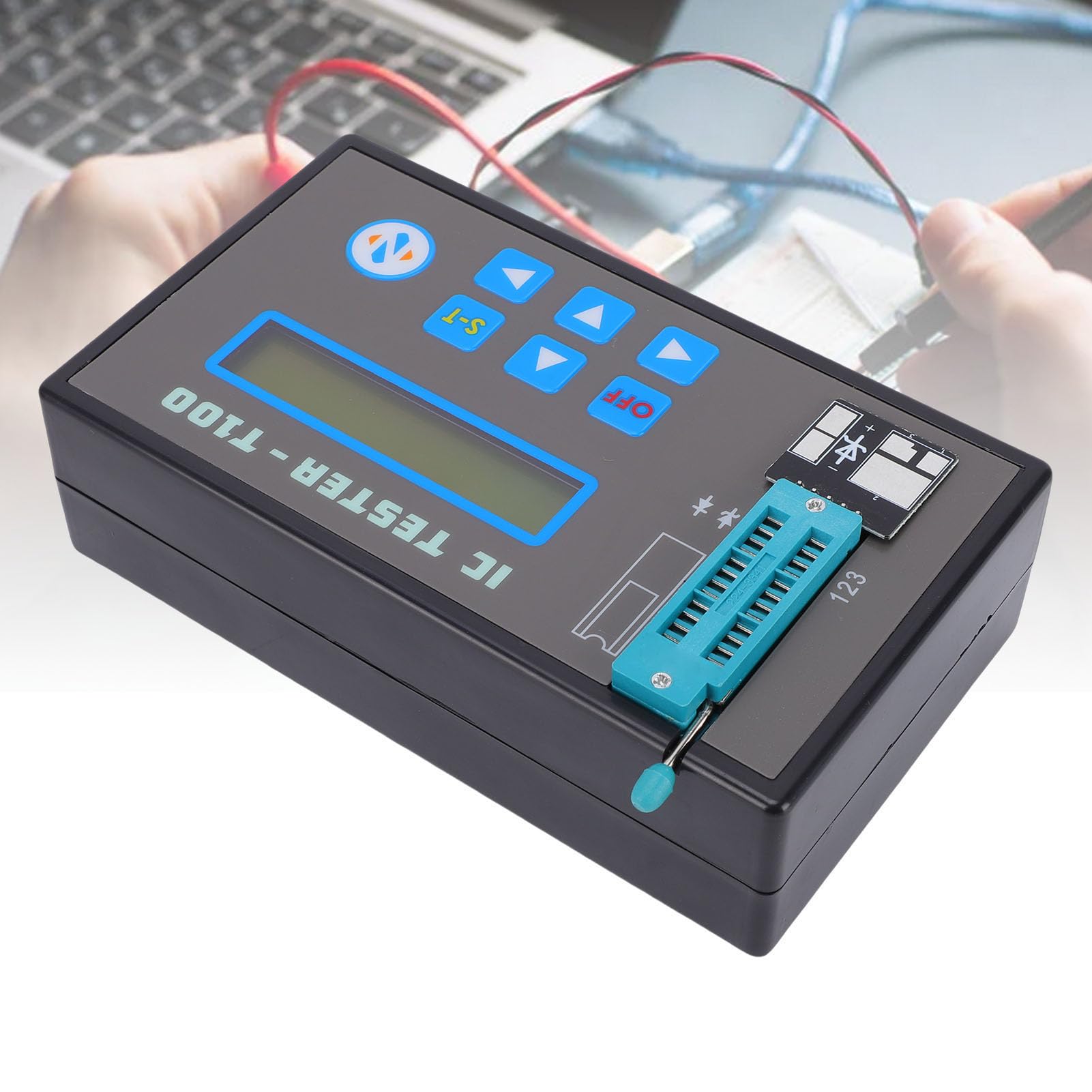 LED Ic Tester Transistor Tester Smd Componenti Elettronici Tester Multifunzione Transistor Diodo Triodo Ic Chip Tester per Moduli di Azionamento Manutenzione Componenti