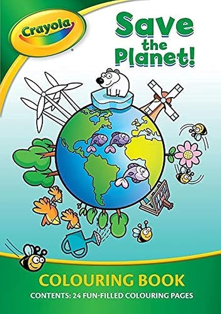 Crayola 'Save The Planet!' Childrens Colouring Learning Book 24 Page Colour Activity Set
